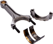 Example of when engine bearings fail, with burned connecting rod bearings